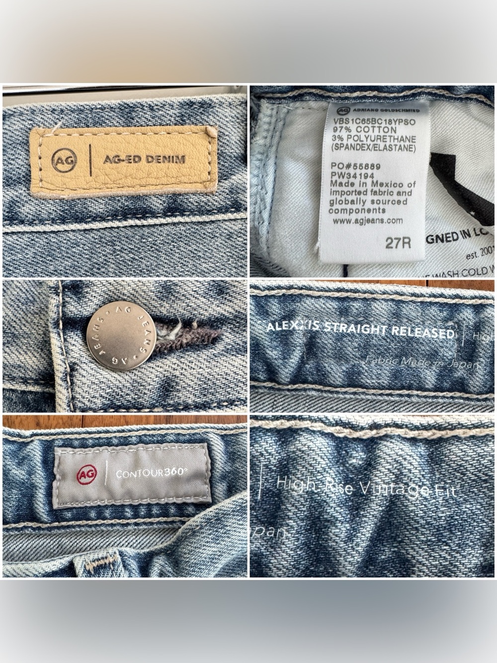 AG Contour 360 Alexxis Straight Released Leg Jeans 27R - Picture 12 of 16